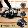 Zakle Under Desk Elliptical Machine, Ellipse Leg Exerciser w/Remote Control & 12 Adjustable Speeds, Noiseless Ellipse Leg Exerciser, Fully Assembled Elliptical Training Machine