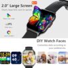 Smart Watch for Women Men(Dial/Answer Calls), 2.0" Fitness Tracker Watch with Heart Rate/Blood Pressure/Blood Oxygen Monitor for Android iOS