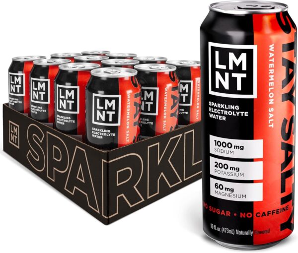 LMNT Sparkling Electrolyte Drink - Watermelon Salt | 12-Count