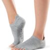 toesox Women's Low Rise Half Toe Grip Non-Slip for Ballet, Yoga, Pilates, Barre Toe Socks