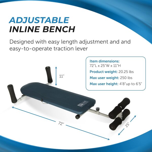 81WAKdwyz9L._AC_SL1500_.jpg Stamina InLine Back Stretch Bench Upper and Lower Back Stretcher - No Inversion Decompression Fitness Equipment - Up to 250 lbs Weight Capacity