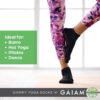 Gaiam Grippy Yoga Socks for Women & Men – Full Toe Non Slip Sticky Grip Accessories for Yoga, Barre, Pilates, Dance, Ballet