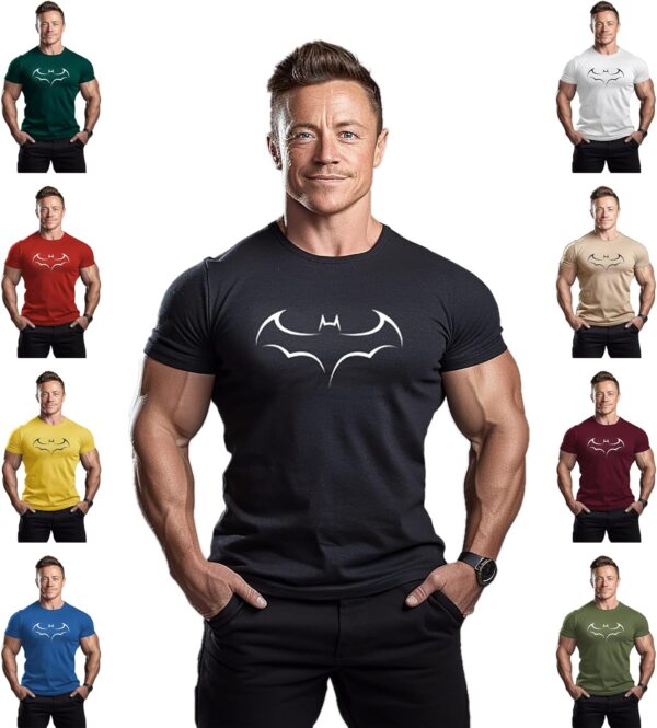 ReedCA Bat - Mens Bodybuilding T-Shirt - Gym Training Top Fashion Workout Shirts Hipster Shirt Fitness