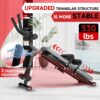 Bigzzia Ab Machine, Ab Workout Equipment Machine for Stomach Workout Foldable Abdominal Trainer for Home Gym Adjustable Ab Exercise Bench Crunch Machine for Core Abdomen