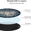 Round Meditation Pilates Yoga Mat Luxury Suede Large Yoga Mat Natural Rubber Non-Slip Base is ery Suitable for Meditation, Stretching, Yoga Environmental Protection, Fitness Exercise, Home and Outdoor. 140CM Diameter
