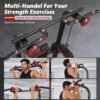 Pooboo Power Tower Dip Station, Pull Up Bar Stand for Fitness Home Gym Workout, Pull Up Dip Station, Multi-Function Power Tower Pull Up Bar,Adjustable Strength Training Fitness Equipment