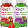 Sugar-Free Fruits and Veggies Gummies Supplement, Multi-Vitamins & Minerals in Gummies, Natural Fruits and Vegetables Supplement, Immunity & Antioxidant & Energy Supplements for Women & Men