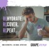 Grape Zero Sugar - Replenishes Electrolytes - Multi-Purpose Recovery and Electrolyte Drink - Rapid Hydration Drink - 12 Pack - 20 Ounce Bottle - Zero Sugar
