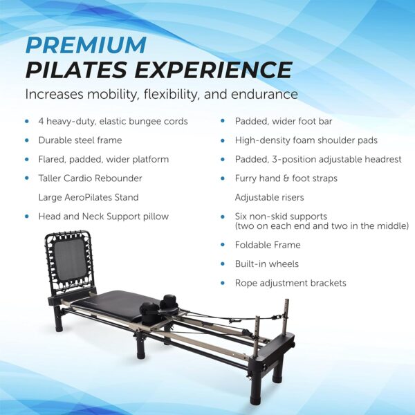 AeroPilates Reformer Home Workout Equipment, Pilates Machine w/Resistance
