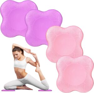 4PCS yoga knee pads, yoga wrist pads, yoga anti slip pads, Pilates support pads, designed to protect the balance of male and female knees, elbows, and wrists during exercise