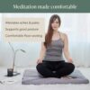 Mindful & Modern Zabuton Meditation Mat - Cotton Filled Yoga and Meditation Pad - Zabuton Meditation Cushion for Kneeling and Sitting Support - Large Rectangular Sitting Floor Pillow for Bench or Zafu