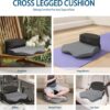 Johnear Cross Legged Office Chair Cushion Meditation Chair Meditation Cushion Floor Pillows for Adults Sitting Yoga Enthusiasts, Meditation Fanatics Seat (Grey)