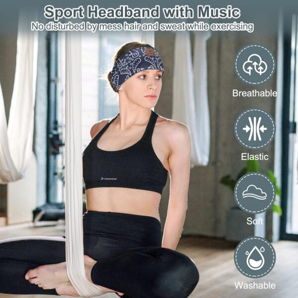 2-Pack Sleeping Headphones Bluetooth Headband, Upgraded Headband Headphones with Ultra-Thin Speakers, Wireless Headphones Headband for Side Sleepers, Running, Insomniac, Travel, Meditation