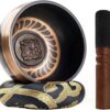 DomeStar 3.3 Inch Tibetan Singing Bowl Set, Hand Hammered Sound Bowls Meditation Set for Yoga Meditation, Sound Therapy, Spiritual Gatherings and Stress Relief