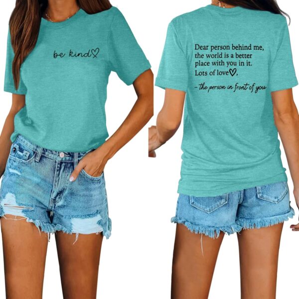 Be Kind Womens T Shirts Cute Graphic Blessed Shirt Short Sleeve Tees Funny Inspirational T-Shirt Teacher Tops