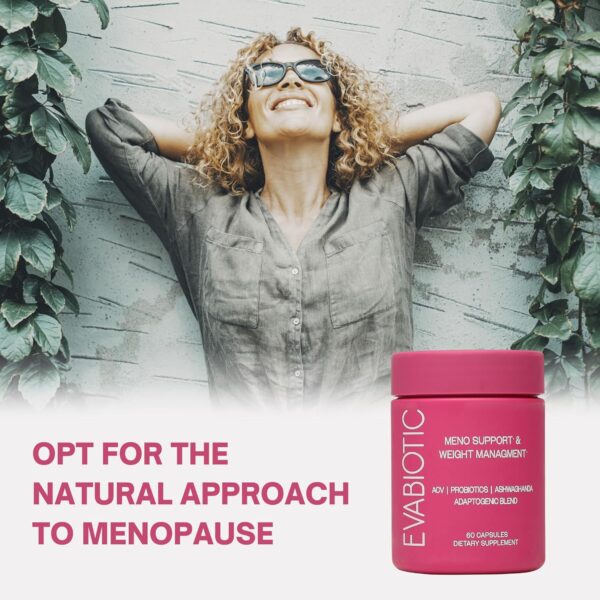 Complete Menopause Vitamins - Ashwaghanda, Probiotics, ACV for Weight Management, Hot Flashes, Night Sweats, Bloat, Hormone Balance - Vegan 60 Caps Menopause Supplements for Women Non-GMO