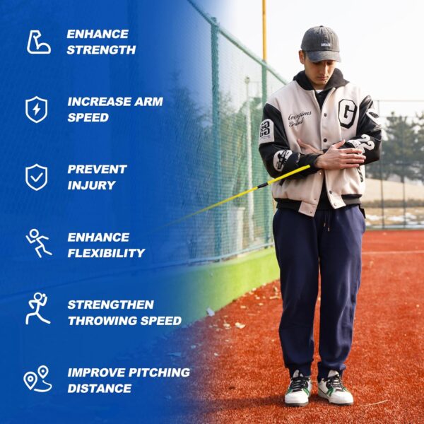 Resistance Bands for Baseball Pitchers, Baseball Bands for Improve Arm Strength & Pitching Training, Baseball Training Bands for All Skill Levels
