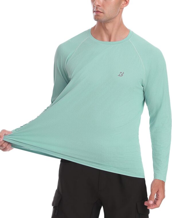 Roadbox Sun Protection Shirt for Men - UPF 50+ Long Sleeve Workout Athletic Running Shirts Fishing Rash Guard Lightweight