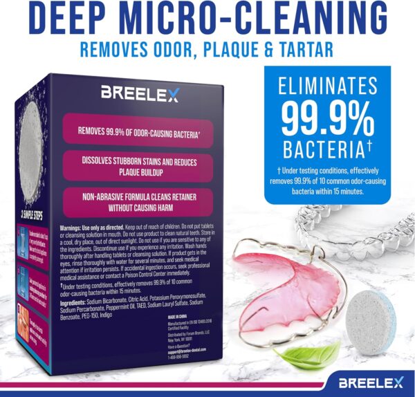 81XJNE0eR4L._AC_SL1500_.jpg Denture & Retainer Cleaner Tablets for Aligner, Mouth & Night Guard, FSA HSA Approved, 2 Packs (240 Tablets), 8-Month Supply - Oral Care Dental Cleanser Tablets for Mouth Guards