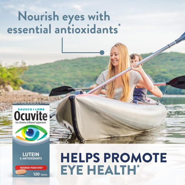 Bausch + Lomb Ocuvite Eye Vitamin and Mineral Supplement with Lutein,120 Count - Pack of 2