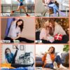 6 Pairs Grip Pilates Socks for Women, Non-slip Yoga Athletic Socks for Barre Ballet Barefoot Workout Hospital