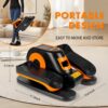 Zakle Under Desk Elliptical Machine, Ellipse Leg Exerciser w/Remote Control & 12 Adjustable Speeds, Noiseless Ellipse Leg Exerciser, Fully Assembled Elliptical Training Machine