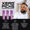 Xero Picks Energy Infused Flavored Toothpicks with Caffeine, B12 and B6-60 Picks (3 Pack) (Grape)