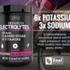 Zeal Naturals Electrolyte Powder Recovery Drink (90 Servings | Black Cherry) w/ 0 Sugar +BCAAs +B-Vitamins Electrolyte Supplement w Potassium Zinc & Magnesium for Hydration - Keto Electrolytes