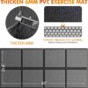 Foldable Treadmill Mat, Exercise Bike Mats for Home Gym Workout, Waterproof Non-Slip Exercise Equipment Mat Floor Protector for Indoor Cycles, Rowing Machine, Elliptical