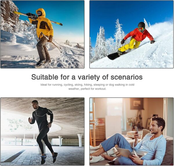 Men's Compression Base Layers Long Johns Winter Gear with Fleece Lined for Skiing