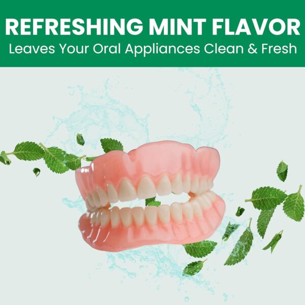 Protech Denture Cleaner 7g (3-Month Supply) Denture Cleanser Foils for Retainers, Nightguards, Mouthguards, and Dentures, Nicotine, Coffee and Iron Cleaning Foils, No Tablets, Long Lasting Packets