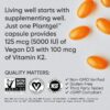 Sports Research Vitamin D3 K2 with Coconut Oil | Plant Based Vitamin K2 MK7 + Vegan D3 5000iu | Vegan Certified, Soy & Gluten Free - 60 Count Softgels