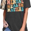 81YHVwDeYTL._AC_SL1500_.jpg Mental Health Matters Shirt for Women Be Kind Shirt Therapist Shirt Positive Short Sleeve Psychologist Tee Tops