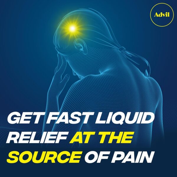 Advil Liqui-Gels Pain Reliever and Fever Reducer, Pain Medicine for Adults with Ibuprofen 200mg for Headache, Backache, Menstrual Pain and Joint Pain Relief - 50x2 Liquid Filled Capsules