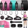 RENRANRING Resistance Bands for Working Out, 150LBS Exercise Bands, Workout Bands, Resistance Bands Set with Handles for Men Women, Legs Ankle Straps for Muscle Training