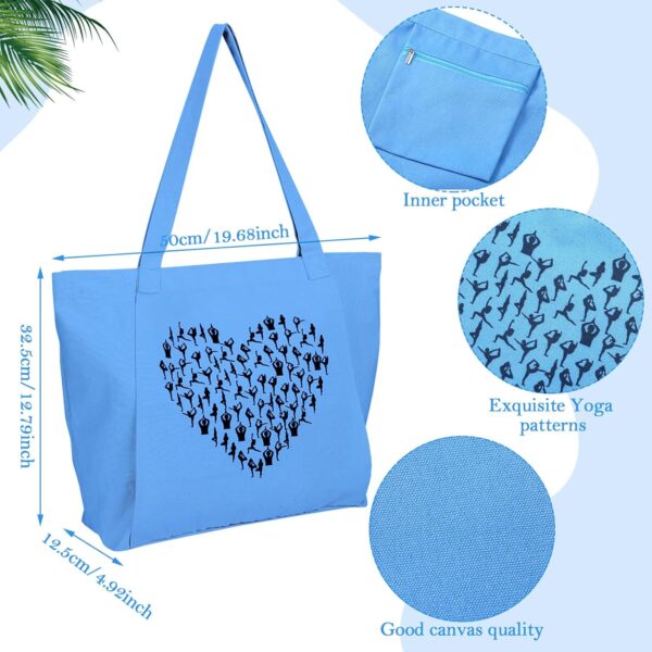Saintrygo Yoga Mat Tote Pilates Bag Canvas Yoga Bag with Mat Carrier Pocket for Women Pilates Gym