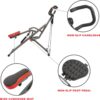 Sunny Health & Fitness Row-N-Ride PRO, Full Body Combo Squat Machine w/Optional Resistance Band, Easy Setup Ab Workout Exercise Equipment for Home, Whole Body Cardio, Optional SunnyFit App Connection