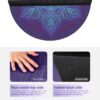 Round Meditation Pilates Yoga Mat Luxury Suede Large Yoga Mat Natural Rubber Non-Slip Base is ery Suitable for Meditation, Stretching, Yoga Environmental Protection, Fitness Exercise, Home and Outdoor. 140CM Diameter
