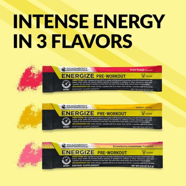 BODi Energize Pre Workout Powder - Beta-Alanine, Quercetin & Low-Dose Caffeine Formula for Enhanced Energy & Focus, Increase Energy & Endurance Supplement, Strawberry Lemonade Flavored, 20 Sticks