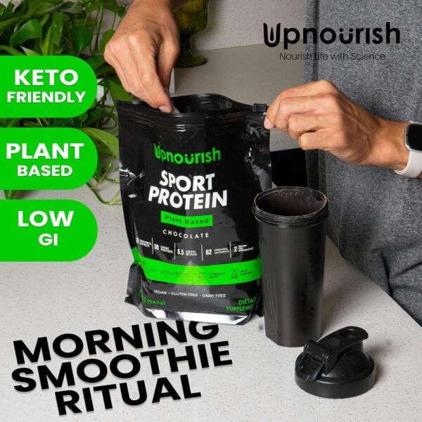Vegan Sport Protein Powder Chocolate 20 servings – 30g Plant Based Protein, VELOSITOL, BCAAs, Organic Greens & Fruits, Probiotics, Tart Cherry for Post Workout Recovery, Inform Sports Certified Keto