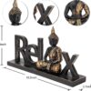 Buddha Statue Buddah Buda - Buddah Statue for Home Decoration,Laughing Buddha Statue for Yoga feng Shui Meditation Spiritual Room Decor,Buddha Decor Indoor, Relax Budha Zen Decor