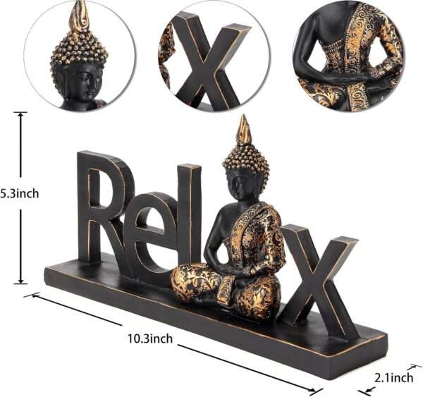 Buddha Statue Buddah Buda - Buddah Statue for Home Decoration,Laughing Buddha Statue for Yoga feng Shui Meditation Spiritual Room Decor,Buddha Decor Indoor, Relax Budha Zen Decor
