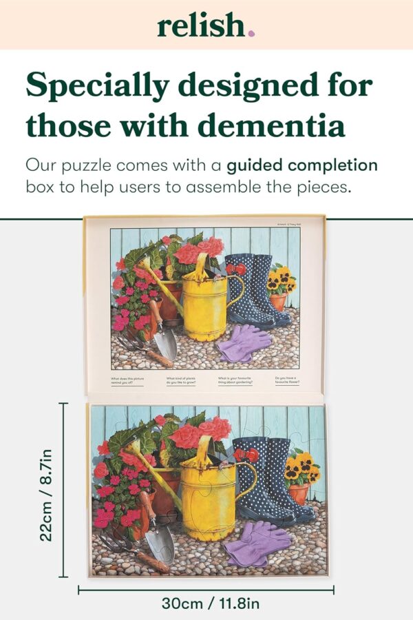 Relish Dementia Puzzles for Adults, 13 Piece Blooming Lovely Jigsaw Puzzle, Alzheimerís Products and Activities