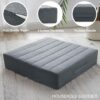 JKMAX 22 inches Floor Pillow for Adults - Large Meditation Cushion with Thick Foam & Soft Tufted Cover - Premium Outdoor Square Floor Cushion Seat - Yoga Pillows for Sitting On Floor - Dark Gray