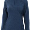 Miusey Womens Quarter Zip Running Pullover Jackets Long Sleeve Workout Tops (PRIME)