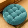 Meditation Floor Pillow Large Floor Seat Pillows Cushion for Adults Round Pillow Corduroy Round Floor Cushions for Living Room Tatami Yoga,Sky Blue,16.5x16.5 Inch