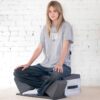 Box Meditation Floor Chair, Back Support, Knee and Hip Support, Knees, Portable and Lightweight (Gray)