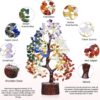 YATSKIA Chakra Crystal Tree - Handmade Healing Crystal Tree with 7 Chakra Stones - Decorative Tree of Life for Meditation, Feng Shui, and Home Decor - Unique Birthday Gifts for Women