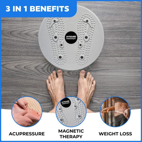 Core Abs Twister Board - Waist Sculptor Twister Board for Core & Ab Exercise - Waist Twisting Disc, Dizzy Disc Twist Board for Slimming Workout with 8 Magnets Reflexology