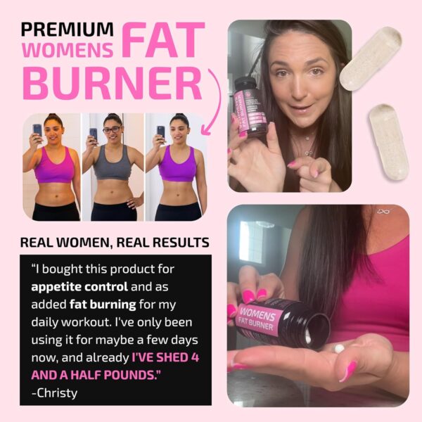 Fat Burners For Women | Weight Loss Pills for Women Belly Fat | Raspberry Ketones | Appetite Suppressant, Metabolism Booster & Bloating Relief | Diet Pills, Weight Loss Supplements | 60 Capsules